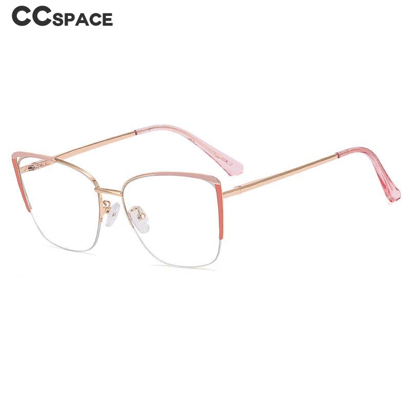 CCSpace Women's Full Rim Square Cat Eye Tr 90 Titanium Eyeglasses 55030 Full Rim CCspace   