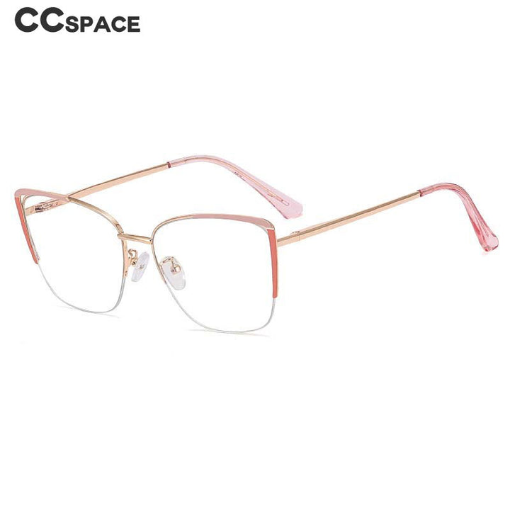 CCspace Women's Full Rim Square Cat Eye Tr 90 Titanium Eyeglasses 55030 Full Rim CCspace   