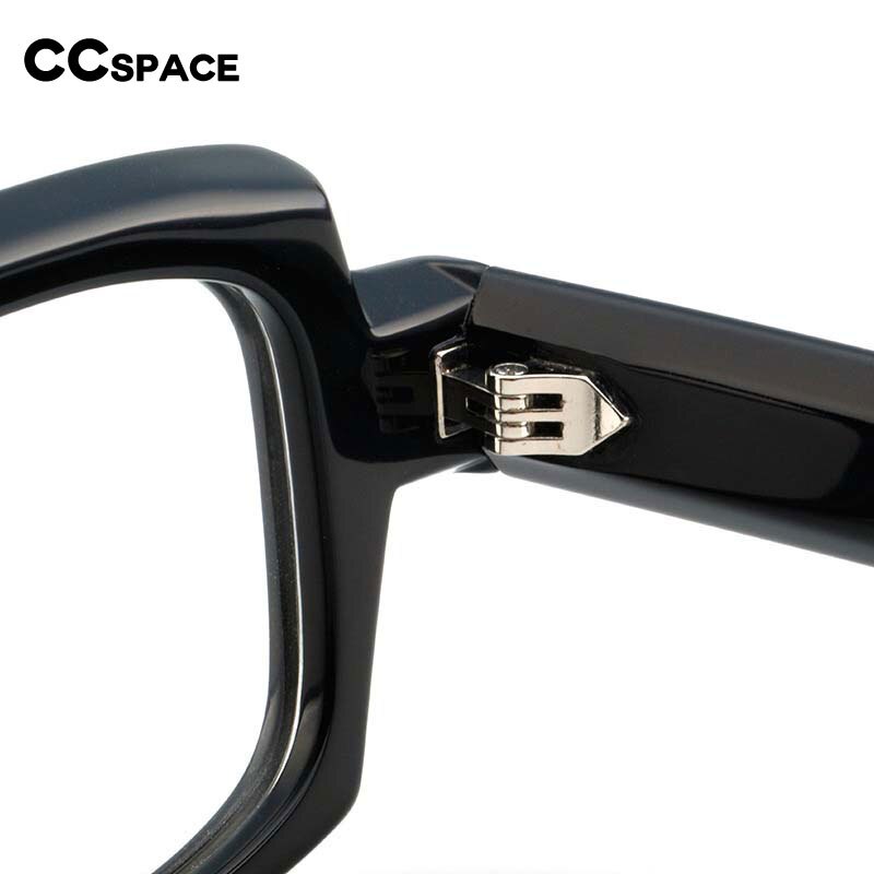 CCspace Unisex Full Rim Square Acetate Eyeglasses 54907 Full Rim CCspace   