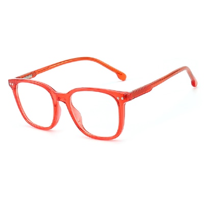 Ralferty Children's Unisex Full Rim Square Tr 90 Acetate Eyeglasses M3568 Full Rim Ralferty China C6 Red 