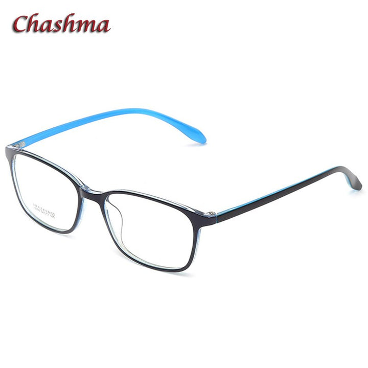 Chashma Women's Full Rim Square TR 90 Resin Titanium Frame Eyeglasses 6058 Full Rim Chashma Blue  