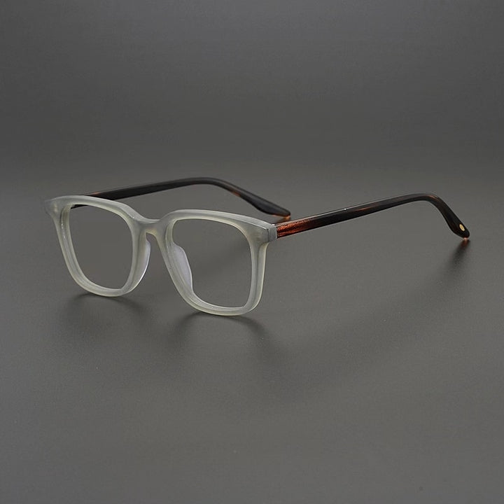 CCspace Unisex Full Rim Square Acetate Eyeglasses 55597 Full Rim CCspace Gray China 