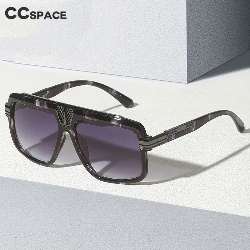 CCspace Men's Full Rim Large Square Tr 90 UV400 Sunglasses 56295 Sunglasses CCspace Sunglasses   