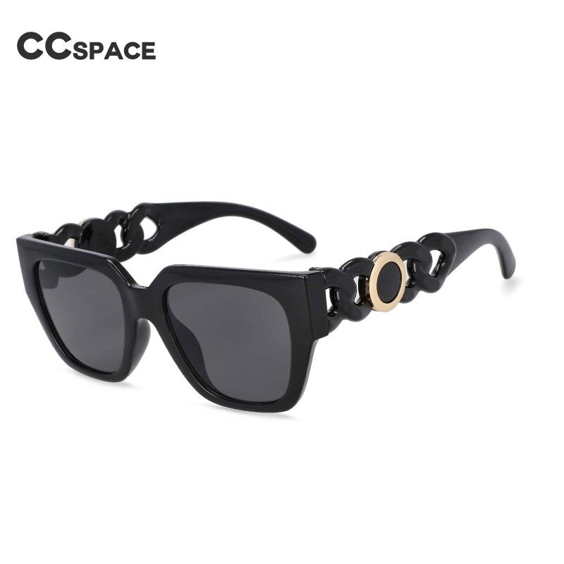 CCSpace Women's Full Rim Oversized Square Resin Frame Sunglasses 54379 Sunglasses CCspace Sunglasses   