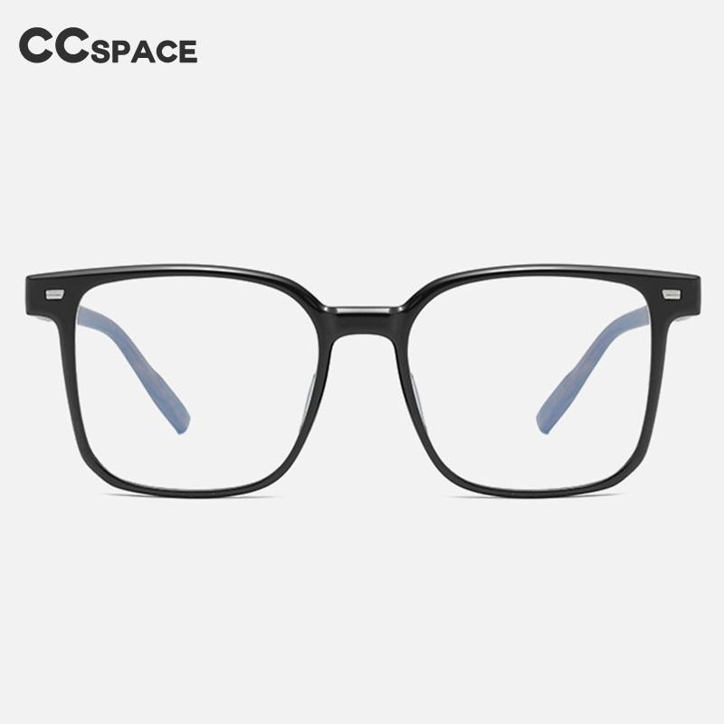 CCSpace Men's Full Rim Square Tr 90 Titanium Eyeglasses 54484 Full Rim CCspace   