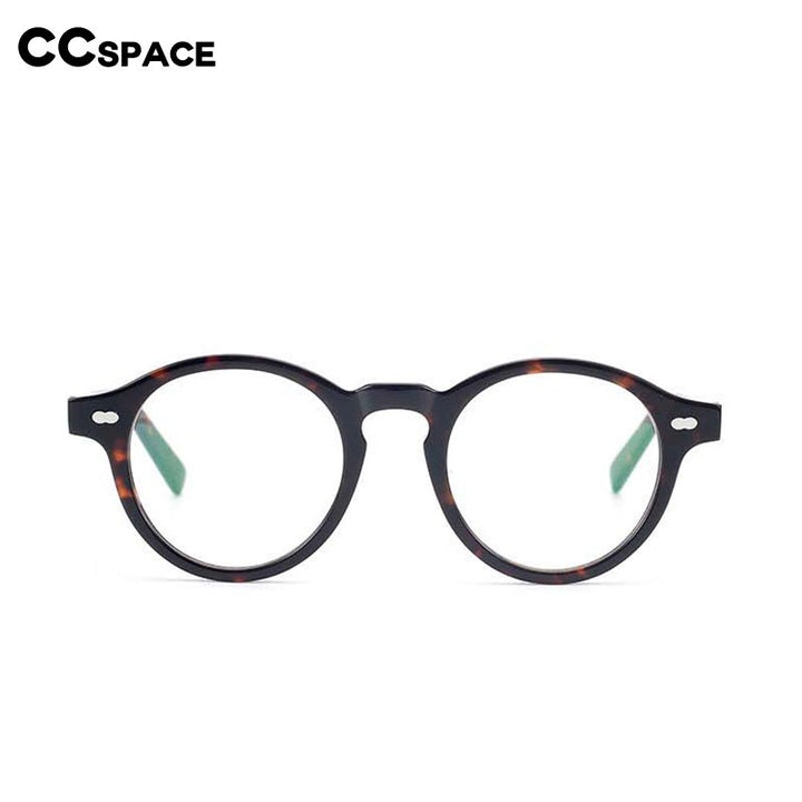 CCSpace Unisex Full Rim Oval Round Acetate Eyeglasses 53344 Full Rim CCspace   
