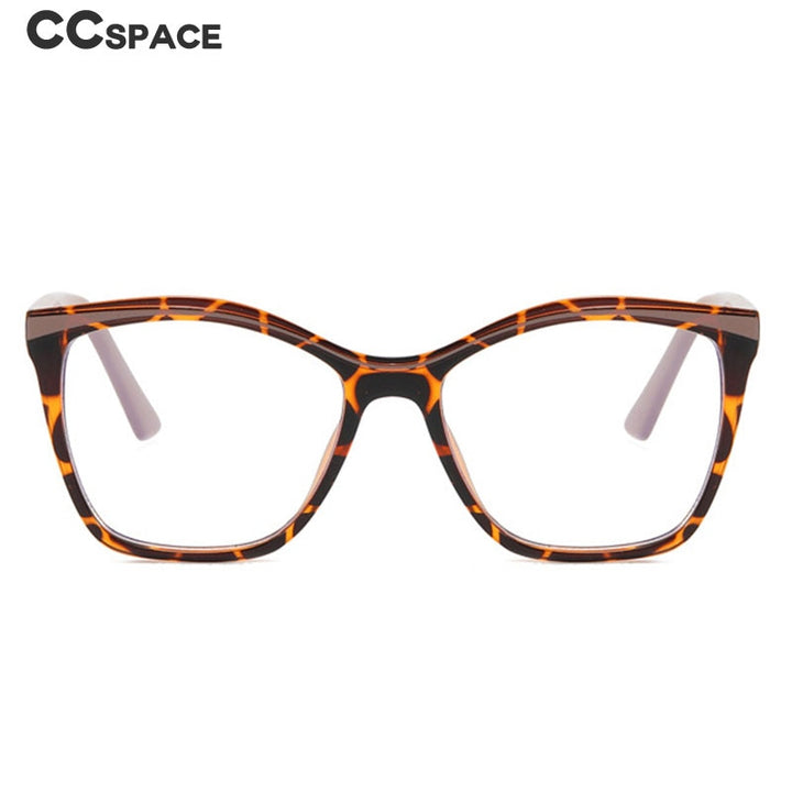 CCSpace Women's Full Rim Square Cat Eye Tr 90 Titanium Eyeglasses 55169 Full Rim CCspace   