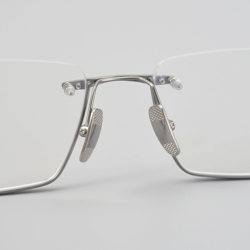Muzz Unisex Semi Rim Square Titanium Eyeglasses Dxt416 Semi Rim Muzz   