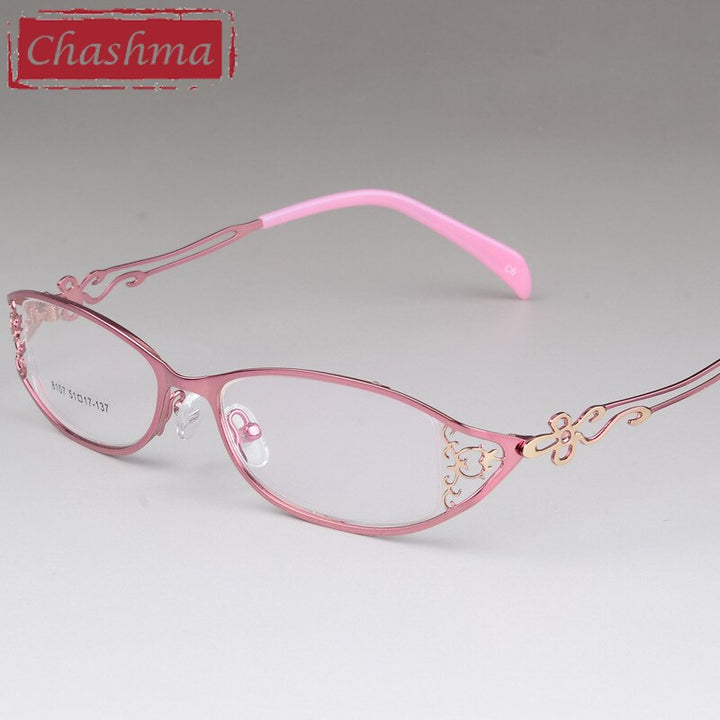Chashma Women's Full Rim Cat Eye Stainless Steel Frame Eyeglasses 8107 Full Rim Chashma   