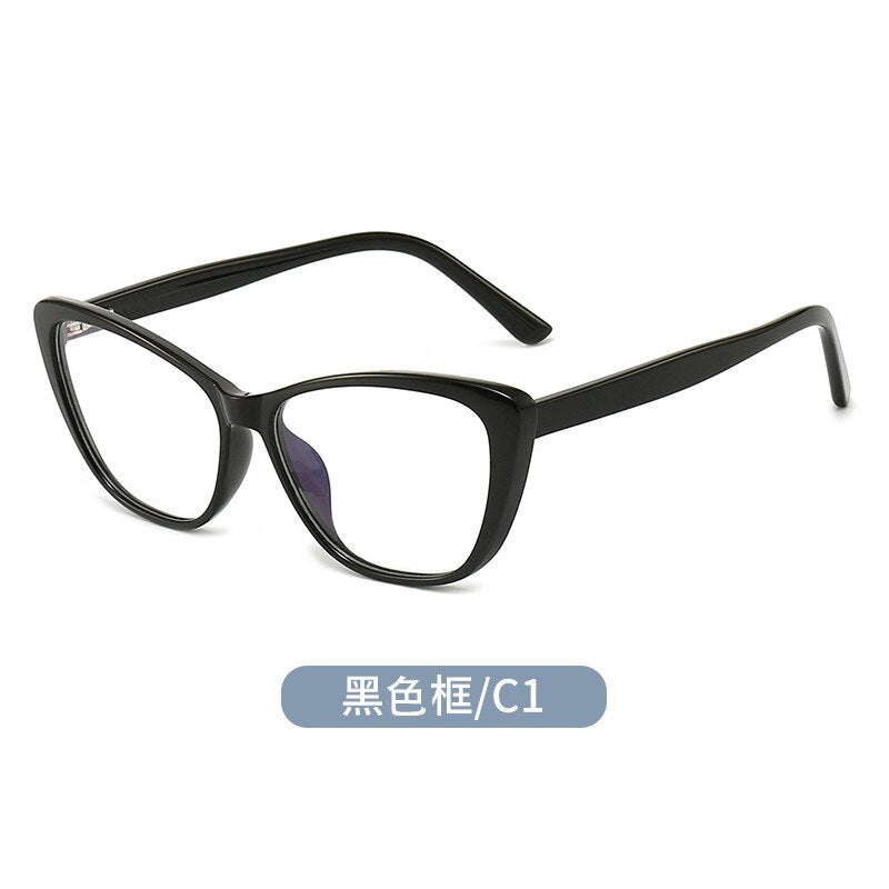 Kansept Women's Full Rim Square Cat Eye Tr 90 Titanium Eyeglasses 7003 Full Rim Kansept C1 Black  