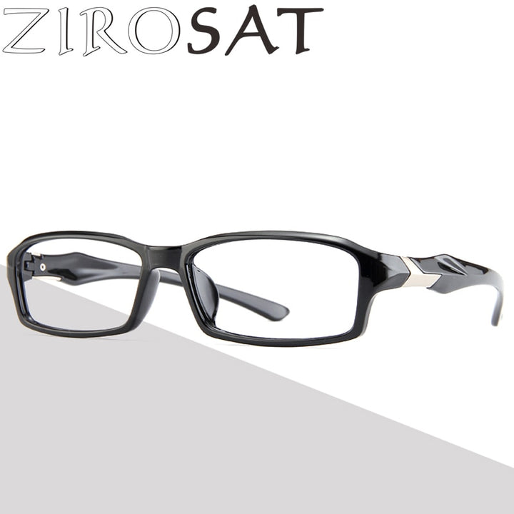 Zirosat Men's Full Rim Rectangle Tr 90 Sport Eyeglasses 6059 Full Rim Zirosat   