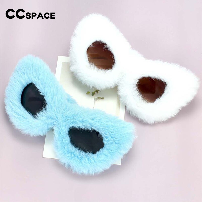 CCspace Women's Full Rim Velvet/Resin Cat Eye Sunglasses 54190 Sunglasses CCspace Sunglasses   