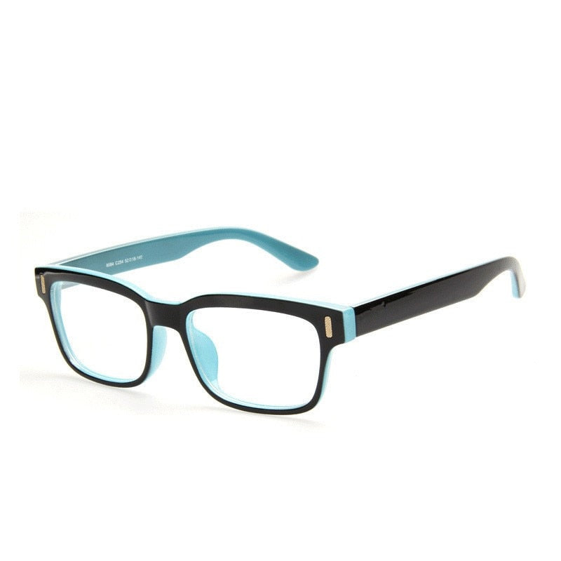 CCspace Unisex Full Rim Square Acetate Eyeglasses 55681 Full Rim CCspace China BlackBlue 