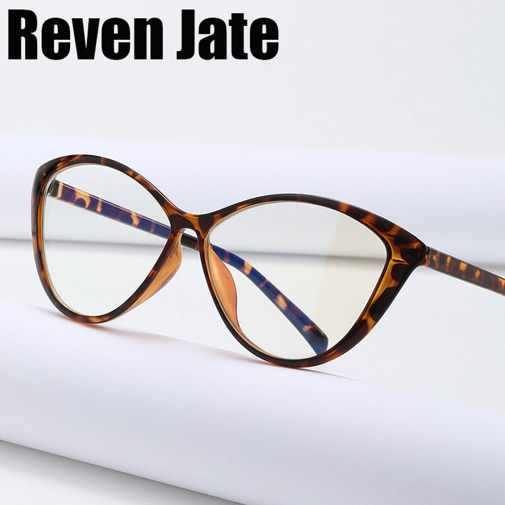 Reven Jate Women's Full Rim Square Cat Eye Tr 90 Eyeglasses 5865 Full Rim Reven Jate   