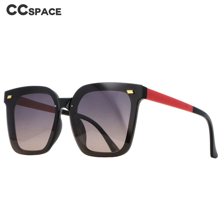CCSpace Women's Full Rim Square Acetate Frame Polarized Sunglasses 54601 Sunglasses CCspace Sunglasses   