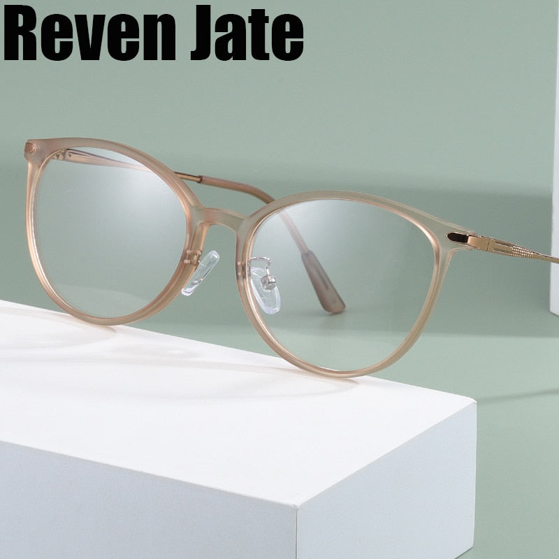 Reven Jate Unisex Full Rim Square Cat Eye Tr 90 Eyeglasses 81296 Full Rim Reven Jate   