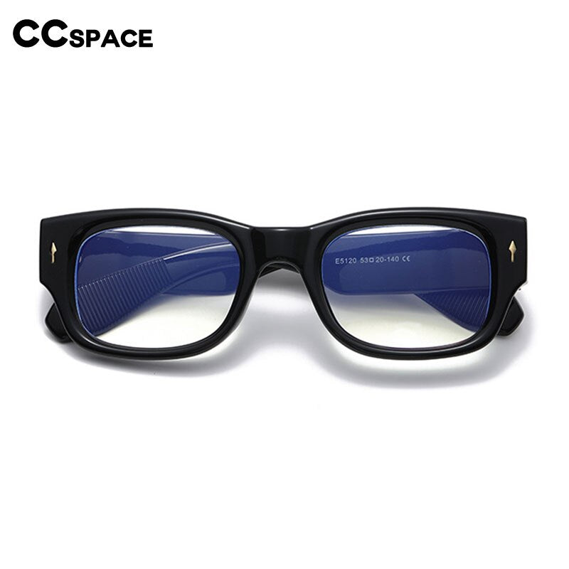 CCSpace Unisex Full Rim Rectangle Acetate Eyeglasses 55548 Full Rim CCspace   