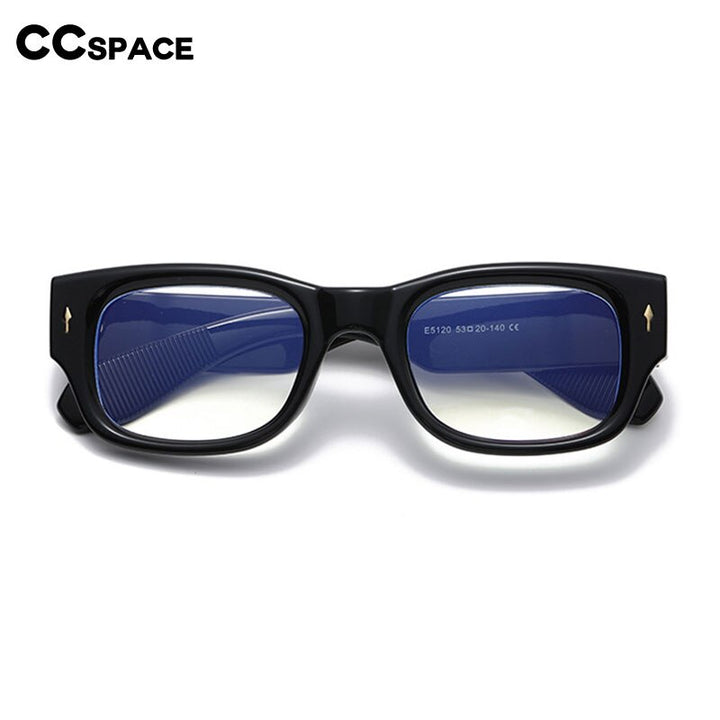 CCspace Unisex Full Rim Rectangle Acetate Eyeglasses 55548 Full Rim CCspace   