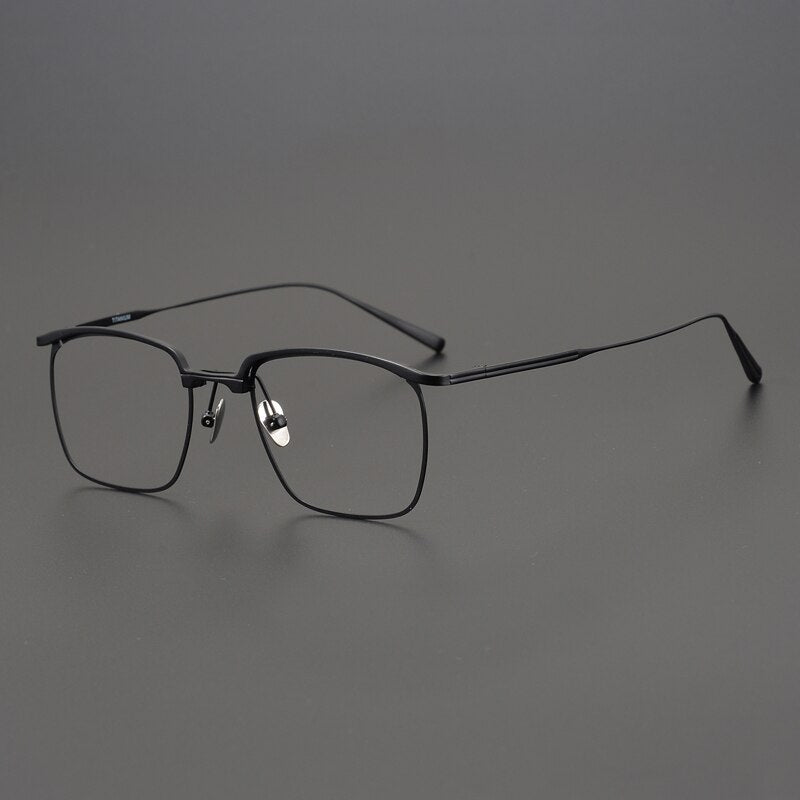 Gatenac Unisex Full Rim Square Titanium Frame Eyeglasses Gxyj759 Full Rim Gatenac   