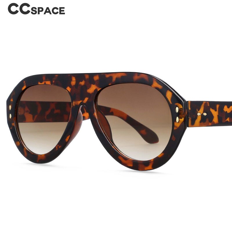 CCSpace Women's Full Rim Oversized Square Oval Resin Frame Sunglasses 54235 Sunglasses CCspace Sunglasses   