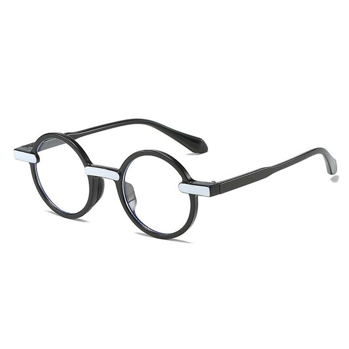 CCspace Unisex Full Rim Round Acetate Eyeglasses 55081 Full Rim CCspace   