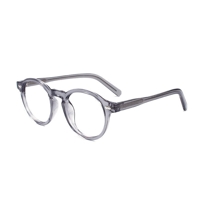 Cubojue Unisex Full Rim Round Tr 90 Titanium Anti Blue Reading Glasses Reading Glasses Cubojue 0 Gray 