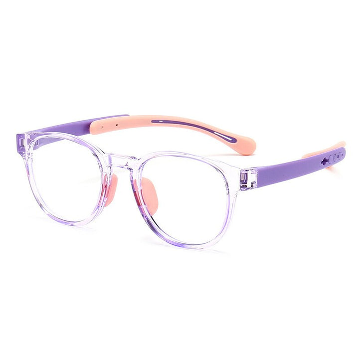 Yimaruili Children's Unisex Full Rim Square Silicone Eyeglasses 91045 Full Rim Yimaruili Eyeglasses C5  