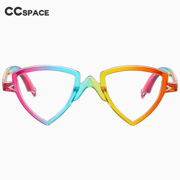 CCSpace Women's Full Rim Irregular Triangle Tr 90 Eyeglasses 56405 Full Rim CCspace   