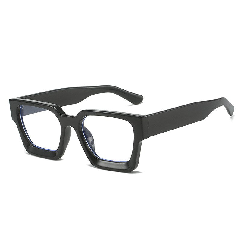 CCSpace Unisex Full Rim Square Acetate Eyeglasses 55302 Full Rim CCspace Black China 