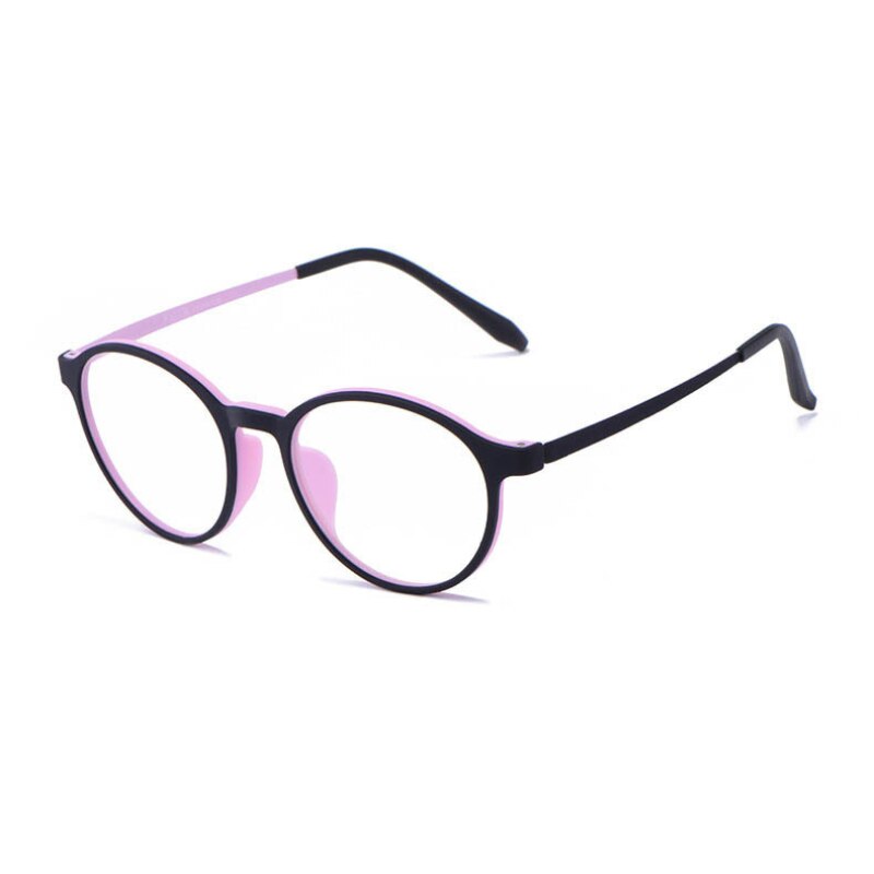 Handoer Unisex Full Rim Round Tr 90 Rubber Titanium Hyperopic Reading Glasses 9135 Reading Glasses Handoer 0 Pink 