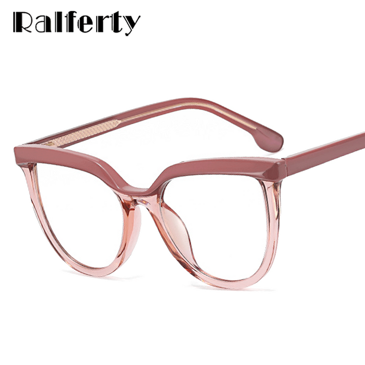 Ralferty Women's Full Rim Square Cat Eye Acetate Eyeglasses F82032 Full Rim Ralferty   