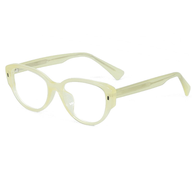 Bclear Women's Full Rim Square Cat Eye Acetate Eyeglasses Myk9128 Full Rim Bclear   