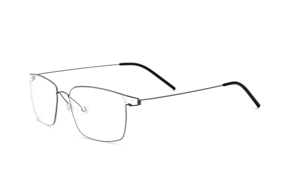 Muzz Men's Full Rim Round Titanium Alloy Screwless Frame Eyeglasses 3In1 Full Rim Muzz Square Gray  