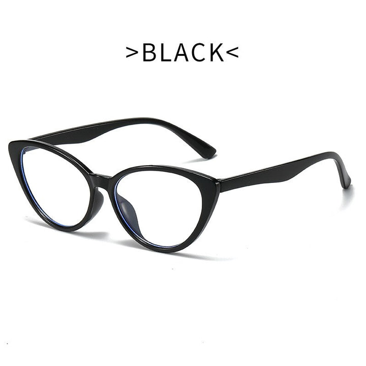 CCspace Unisex Full Rim Cat Eye Tr 90 Eyeglasses 55674 Full Rim CCspace Black China 