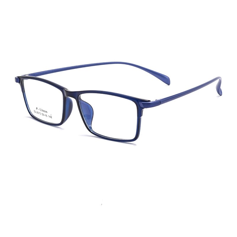 KatKani Unisex Full Rim Square Ultem Steel Eyeglasses 2010ql Full Rim KatKani Eyeglasses Blue  