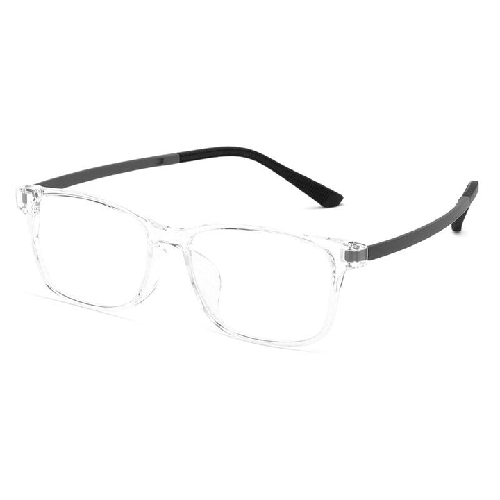 KatKani Unisex Full Rim Square Ultem Eyeglasses 89103r Full Rim KatKani Eyeglasses Transparent  