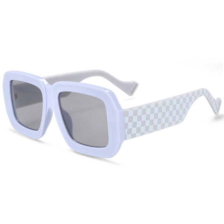CCSpace Women's Full Rim Square Resin Frame Sunglasses 54237 Sunglasses CCspace Sunglasses Blue  