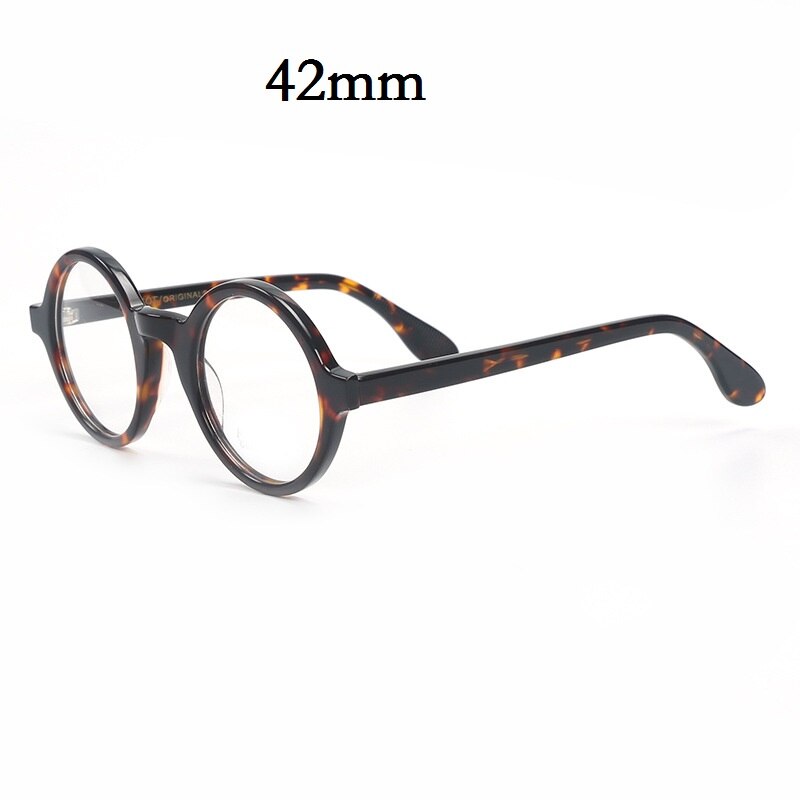 Cubojue Unisex Full Rim Round 42mm 46mm Acetate Hyperopic Reading Glasses Reading Glasses Cubojue no function lens 0 tortoise 42mm 