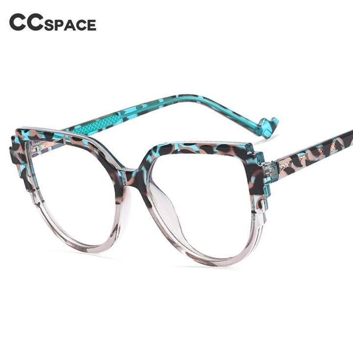 CCspace Women's Full Rim Square Cat Eye Tr 90 Titanium Eyeglasses 55323 Full Rim CCspace   