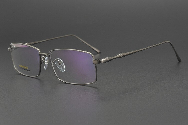Cubojue Unisex Full Rim Square Titanium Myopic Anti Blue Reading Glasses Reading Glasses Cubojue no function lens 0 Gray 