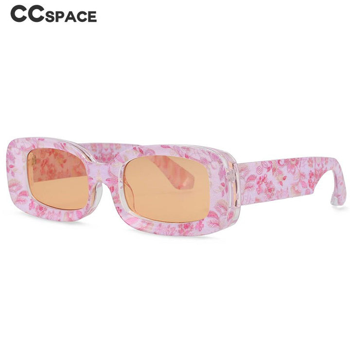 CCSpace Unisex Full Rim Rectangle Resin Frame Punk Sunglasses 54430 Sunglasses CCspace Sunglasses   