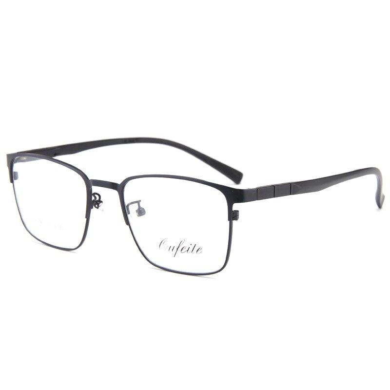 Bclear Men's Full Rim Square Tr 90 Alloy Eyeglasses My88004 Full Rim Bclear Black  