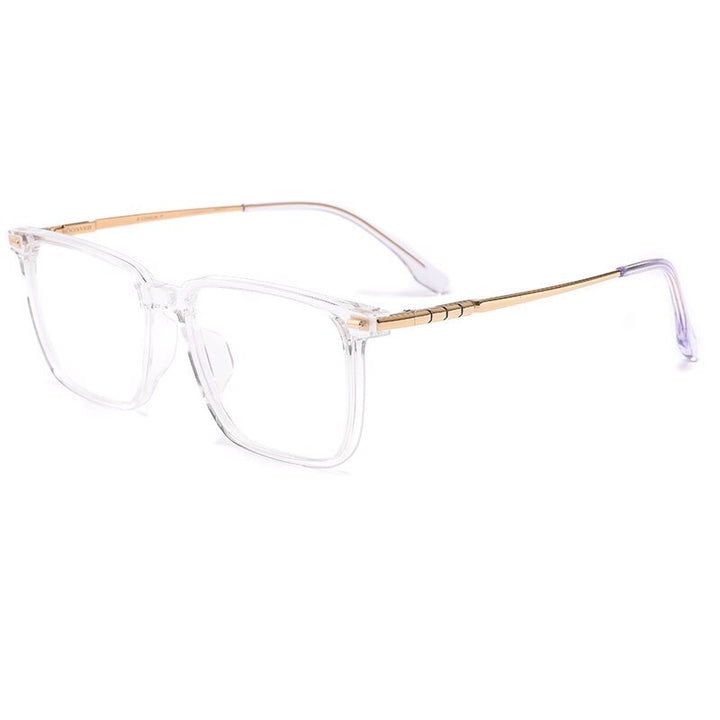 Hotochki Men's Full Rim Square Titanium Alloy Frame Eyeglasses Bv85001 Full Rim Hotochki C4  