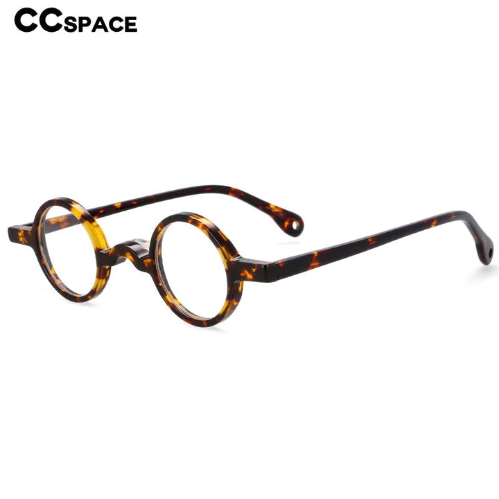 CCSpace Unisex Full Rim Round Acetate Frame Eyeglasses 54250 Full Rim CCspace   