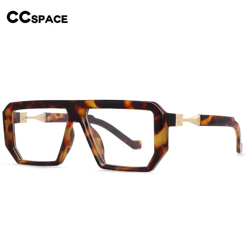 CCSpace Unisex Full Rim Irregular Rectangle Tr 90 Eyeglasses 54630 Full Rim CCspace   