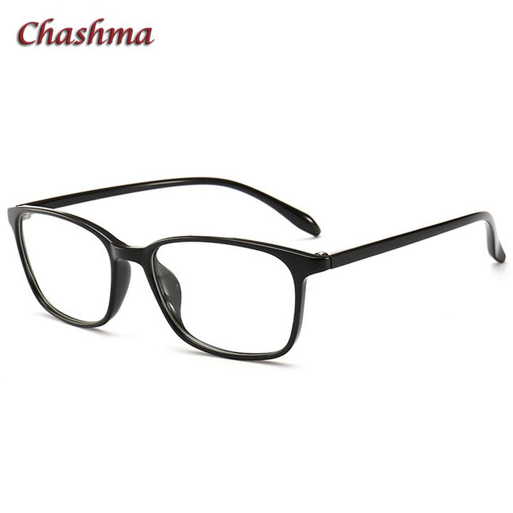 Chashma Women's Full Rim Square TR 90 Resin Titanium Frame Eyeglasses 6058 Full Rim Chashma Matte Black  