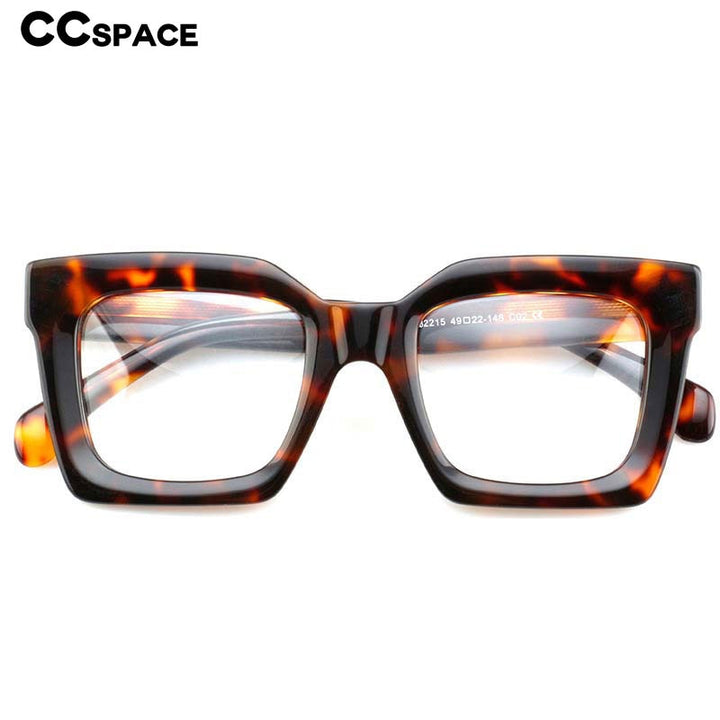 CCSpace Unisex Full Rim Square Cat Eye Acetate Eyeglasses 55026 Full Rim CCspace   