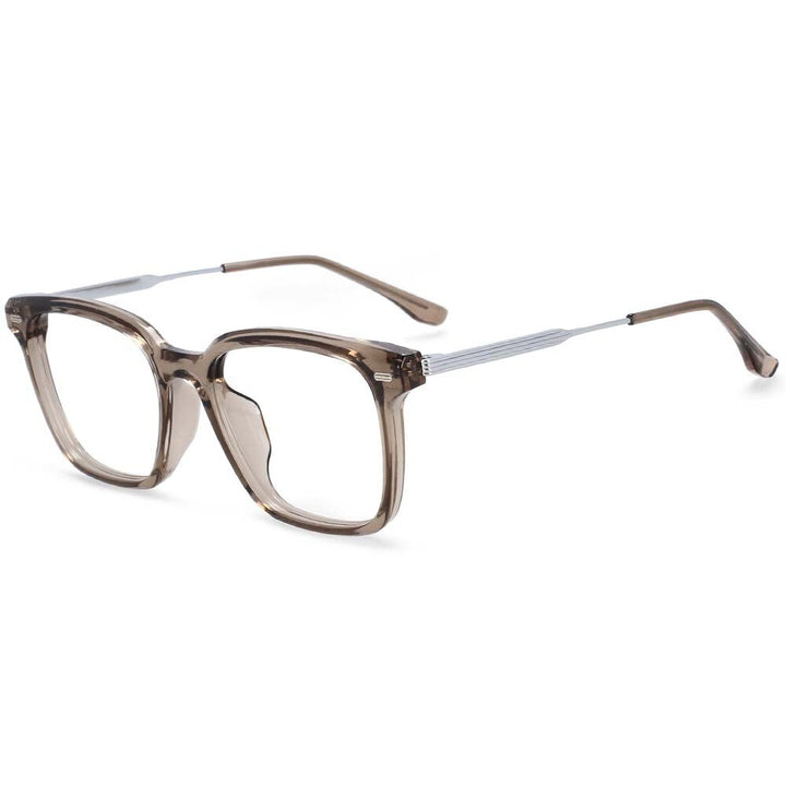 CCspace Unisex Full Rim Square Tr 90 Titanium Frame Eyeglasses 54254 Full Rim CCspace tea China 