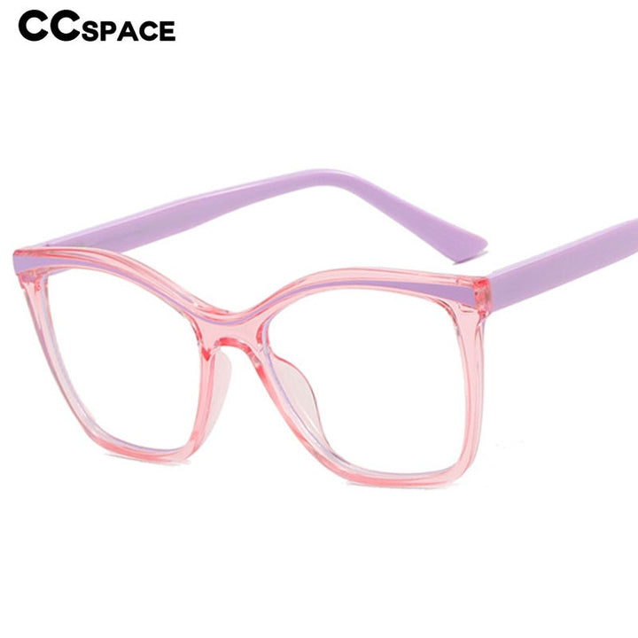 CCSpace Women's Full Rim Square Cat Eye Tr 90 Titanium Eyeglasses 55169 Full Rim CCspace   