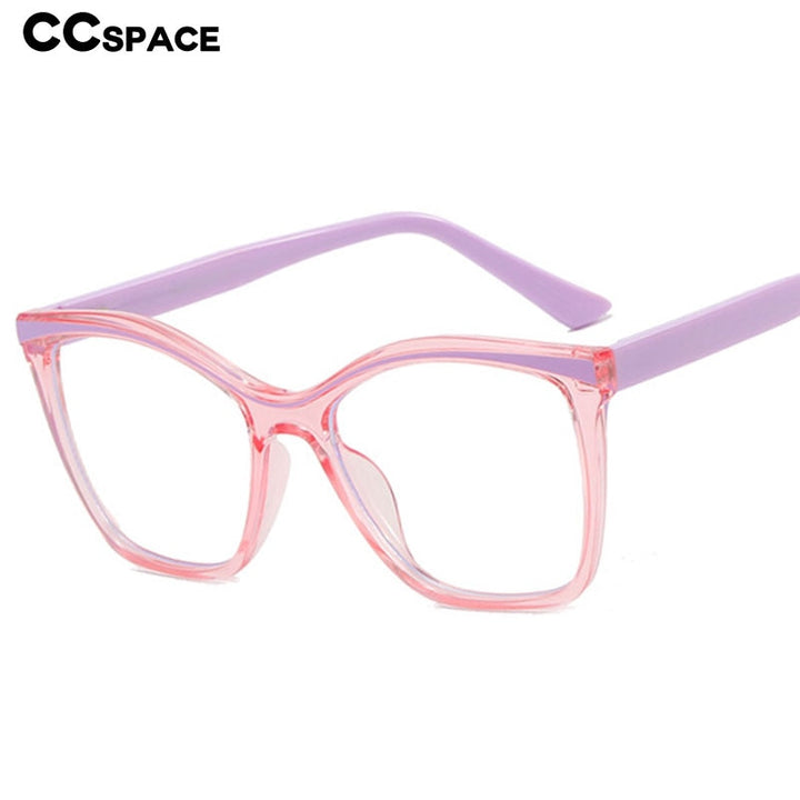 CCspace Women's Full Rim Square Cat Eye Tr 90 Titanium Eyeglasses 55169 Full Rim CCspace   